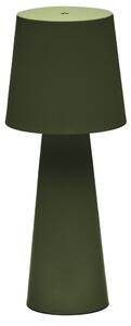 Kave Home Zelená kovová zahradní stolní LED lampa Arenys M