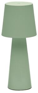 Kave Home Mátově zelená kovová zahradní stolní LED lampa Arenys M