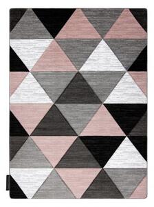 Koberec ALTER Rino trojúhelníky růžový velikost 80x150 cm | krásné koberce cz