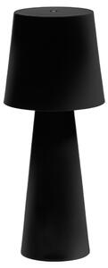 Kave Home Černá kovová zahradní stolní LED lampa Arenys M