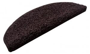 Nášlapy na schody Color Shaggy půlkruh | hnědé Velikost nášlapu: 24 x 65 cm, Tvar: Půlkruh