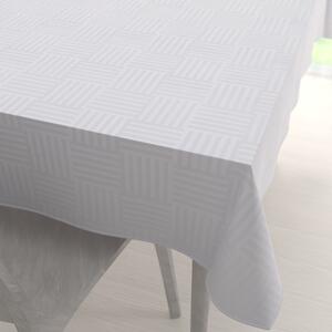 Biante Dekorační obdélníkový ubrus Monako PM-124 Pruhovaná šachovnice bílá 50x100 cm
