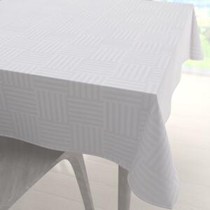 Biante Velký dekorační čtvercový ubrus Monako PM-124 Pruhovaná šachovnice bílá 270x270 cm