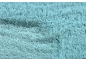 Koberec BUNNY aqua modrý, imitace králíčí kožešiny velikost 200x290 cm | krásné koberce cz