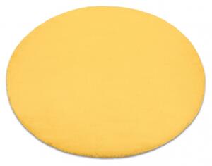 Kulatý koberec BUNNY, zlatá, imitace králíčí kožešiny velikost kruh 140 cm | krásné koberce cz