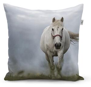 Polštář SABLIO - Bílý kůň 3 40x40 cm