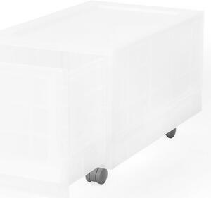 Modulární úložný box Wave Junior Mist s kolečky 43,4 x 27,2 x 22 cm, úzký - 1 šuplík - kolečka