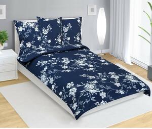 Bellatex Bavlněné povlečení Růže modrá, 140 x 200 cm, 70 x 90 cm