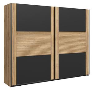 Šatní skříň Henson SZF/270, dub mauvella/dub tegola