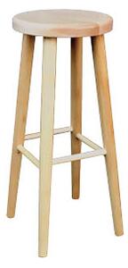 Dřevěná barová židle KT241, v70, buk (Barva dřeva: Přírodní (lakovaná))