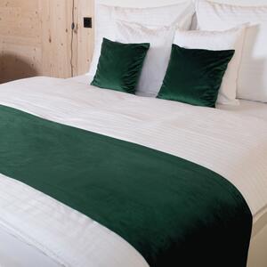 Biante Sametový přehoz/běhoun na postel Velvet Premium SVP-044 Lesní zelená 50x180 cm