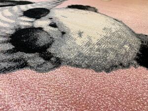 Dětský kusový koberec Kiddo Medvídek A1083 Pink | růžová Typ: 80x150 cm