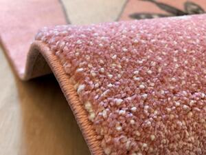 Dětský kusový koberec Kiddo Medvídek A1083 Pink | růžová Typ: 160x230 cm