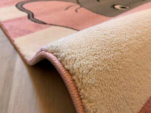Dětský kusový koberec Kiddo Slon A1087 Pink | růžová Typ: 80x150 cm