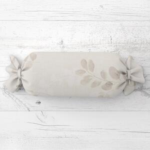 Biante Polštář válec bonbon Sandra SA-681 Eukalyptové listy na světlém pastelově zeleném 15x40 cm