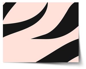 Sablio Plakát Růžový vzor zebry - 60x40 cm