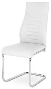 Autronic HC-955 WT - Jídelní židle, bílá koženka / chrom