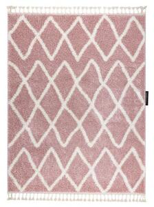 Koberec BERBER BENI růžový střapce, Maroko, Shaggy velikost 160x220 cm | krásné koberce cz