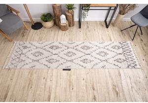 Dywany Luszczow Kusový koberec, běhoun BERBER FEZ, krémovýová Rozměr koberce: 60 x 200 cm