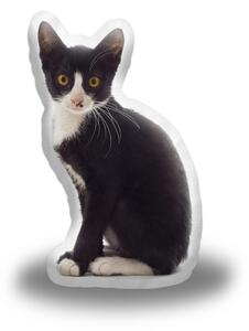 Polštář 3D SABLIO - Černobílá kočka