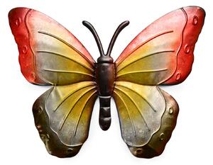 Nástěnná kovová dekorace motýl BUTTERFLY 40 cm - více barev Barva: Červená