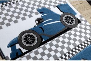 Koberec PETIT ZÁVODY FORMULE 1 AUTO, modrý velikost 160x220 cm | krásné koberce cz