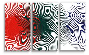Sablio Obraz - 3-dílný Dvoubarevná abstrakce - 120x80 cm