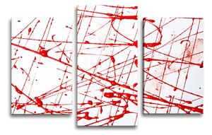 Sablio Obraz - 3-dílný Krvavé cákance - 75x50 cm