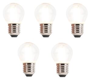 Sada 5 stmívatelných LED vláknových žárovek E27 3W 250lm 2700K