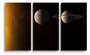 Sablio Obraz - 3-dílný Planety - 120x80 cm