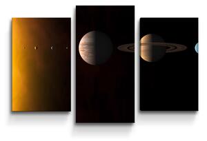 Sablio Obraz - 3-dílný Planety - 75x50 cm