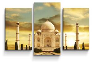 Sablio Obraz - 3-dílný Taj Mahal - 75x50 cm