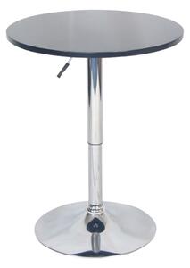 Kondela Barový stůl s nastavitelnou výškou, černá, průměr 60 cm, BRANY NEW