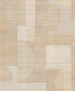Béžová geometrická vliesová tapeta na zeď, AL26281, Allure, Decoprint
