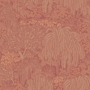 Vínovo-zlatá vliesová tapeta na zeď, stromy, listy, AL26263, Allure, Decoprint