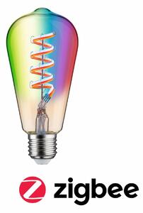 PAULMANN Filament 230V Smart Home Zigbee 3.0 LED žárovka ST64 E27 6,3W RGBW+ stmívatelné zlatá