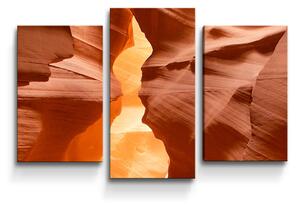 Sablio Obraz - 3-dílný Skály v poušti - 75x50 cm