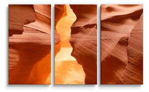 Sablio Obraz - 3-dílný Skály v poušti - 120x80 cm