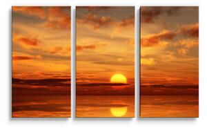 Sablio Obraz - 3-dílný Oranžové slunce - 120x80 cm