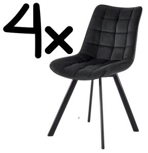 Halmar Set 4 kusů jídelní židle K332 černá
