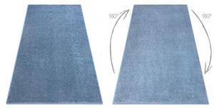 Koberec, koberec metráž SANTA FE modrý 74 hladký, Jednotný jedn velikost 200x350 cm | krásné koberce cz