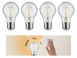 PAULMANN Set 3-krokové-stmívatelné LED žárovka E27 230V 4x5W 2700K stmívatelné čirá