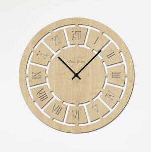 Nástěnné hodiny ROMAN Zvolte barvu dekoru: Javor | Zvolte velikost hodin (cm): 35x35 | Barva ručiček: Černé