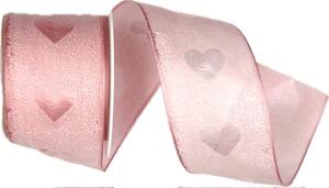 Stuha svatební PINK PASSION růžová 40mm x 2m (14,-Kč/m)
