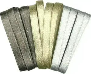 Stuha saténová STARDUST set 6ks- 2x granitová, 2x zlatá, 2x stříbrná 10mm x 2m (10,-Kč/ks)