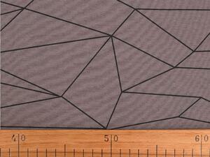Teplákovina počesaná geometrický vzor METRÁŽ - 2 šedá holubí
