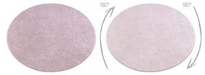 Koberec kulatý SAN MIGUEL špinavě růžová 61 hladký, Jednotný je velikost kruh 133 cm | krásné koberce cz