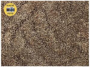 Metrážový koberec bytový Spring Filc 6450 hnědý - šíře 4 m