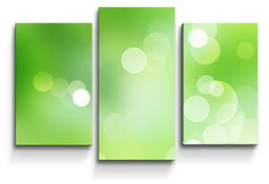 Sablio Obraz - 3-dílný Zelená abstrakce 2 - 75x50 cm