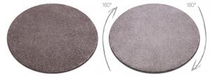 Koberec kulatý SAN MIGUEL hnědý 41 hladký, Jednotný jednobarevný velikost kruh 150 cm | krásné koberce cz